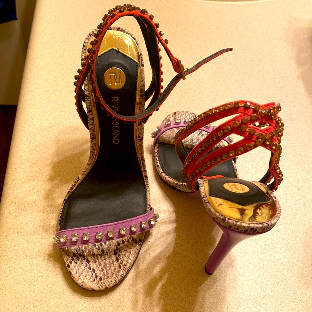 Python Print Diamanté Heels - Picture 4 of 4